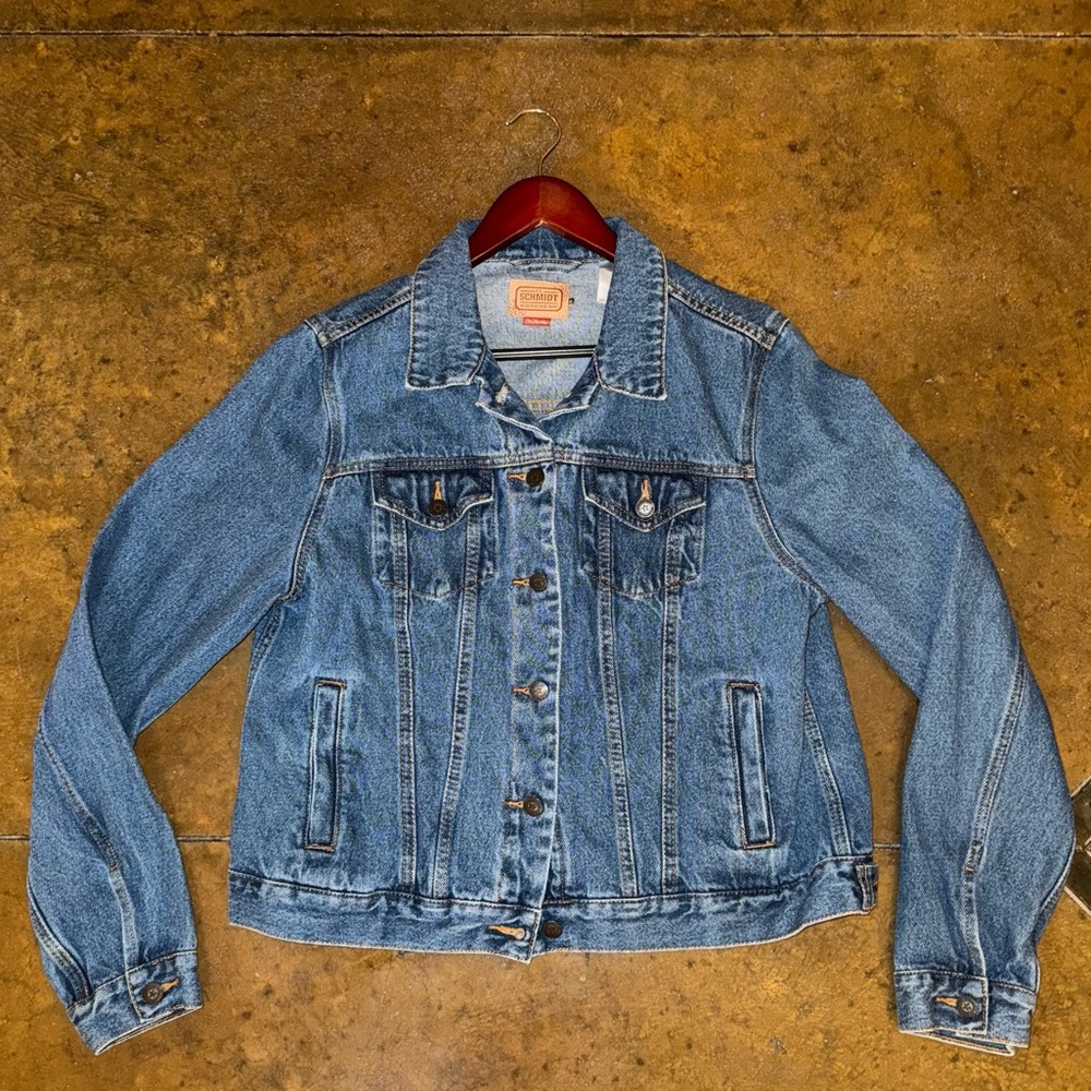 C.E. Schmidt Workwear Women's Denim Trucker Button UP Jean Jacket XLarge XL